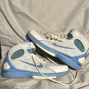 Nike Blue and White High-Top Sneakers